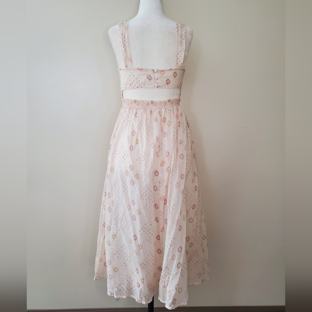 Free People Batiste Pocketful of Wildflowers Ivory Combo Midi Dress - Picture 12 of 16